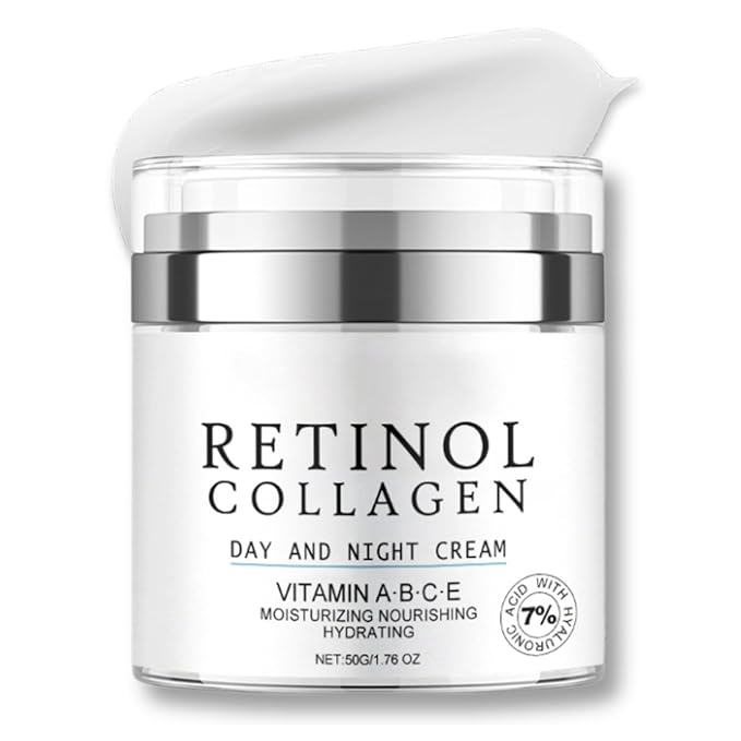 Retinol Cream for Face - Moisturizer Face Cream - Wrinkle Cream for Women - Anti Aging Face Cream with Collagen,7% Hyaluronic Acid - Day and Night Facial Neck Firming Cre am, Moisturizing Nourishing