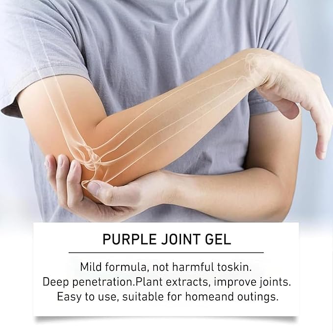2 PCS Joint Gel Purple Gel，Soothing Massage Cream，Joint Activities Throughout The Body，Soothes for Knees, Hands, Lumbar, Neck and Shoulders