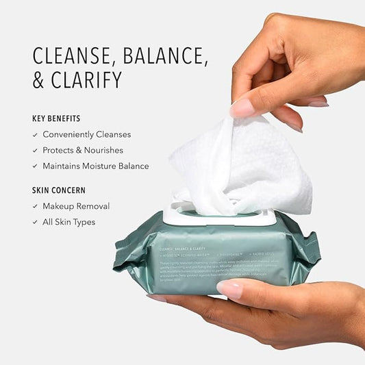 HydroPeptide HydroActive Cleanser, Micellar Facial Cloths, Cleanses Makeup, Dirt, and Excess Oil and Hydrates, 5 Pack (150 total clothes)