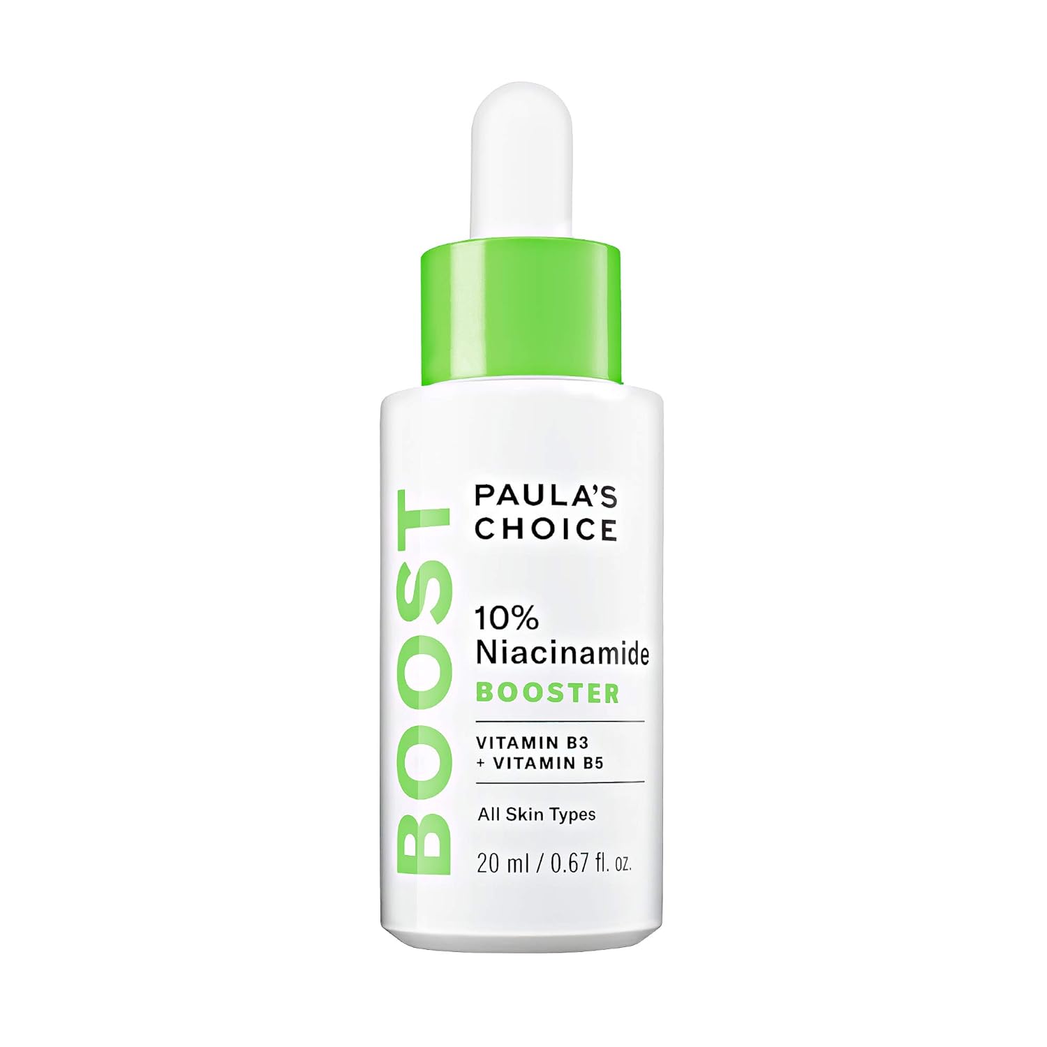 Niacinamide 10% Booster Serum – Vitamin B3, Vitamin C & Licorice Extract for Pores & Brightening, 0.67 oz