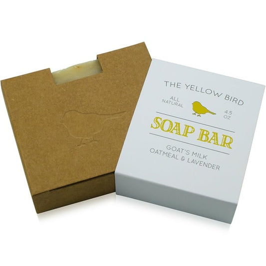 Lavender Goats Milk Soap Bar with Oats - Gentle Exfoliating Bath Soap. Moisturizing Dry Skin Face & Body Wash. Mild Natural and Organic Soap. Made in the USA