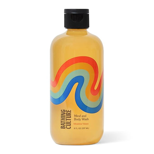 Bathing Culture - Organic Mind + Body Wash (Meadow Vision) | Natural, Biodegradable, Sustainable, Vegan Personal Care (PCR Plastic Bottle, 8 fl oz | 237 ml)