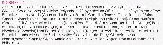 Skin Care Sparkly Citrus Body Wash: All Natural Moisturizing Body Wash for Women and Men with Great Citrus Scent (16oz)