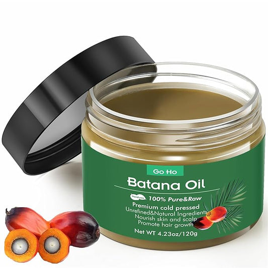 Go Ho Raw Batana Oil for Hair Growth,100% Pure Batana Oil Organic Dr. Sebi,Rich in Vitamin E,Scalp & Hair Strengthening Oils(4.23oz)