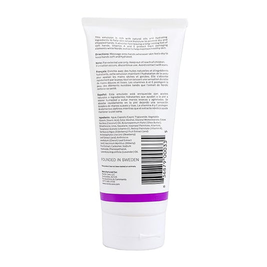 Nordic Care Hand Cream, 6 oz. | Shea Butter Hand Lotion for Dry Hands and Cracked Skin | Paraben & Lanolin-free | Essential Oils, Vitamin A & E, Squalane & Lavender
