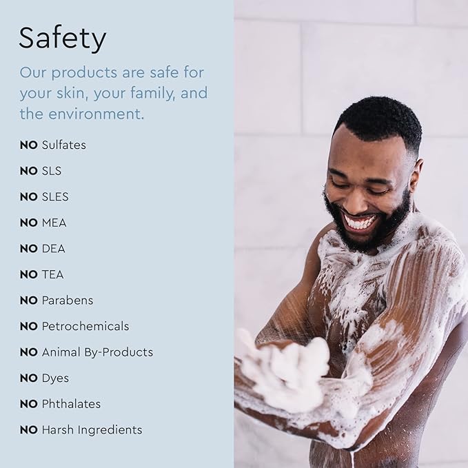 Puracy Body Wash, Natural Body Wash, 98.6% Pure Plant Ingredients, Moisturizing Shower Gel for Women Men Kids, Body Soap for Dry Sensitive Skin. Gently Scented with Citrus & Sea Salt, 12 Oz