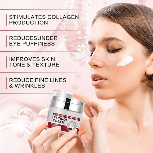 Retinol Anti Aging Face Moisturizer Creams for Face, Collagen Cream With Hyaluronic Acid, Face Lift Cream for Skin Tightening and Firming, Wrinkle Smoother for Women & Men