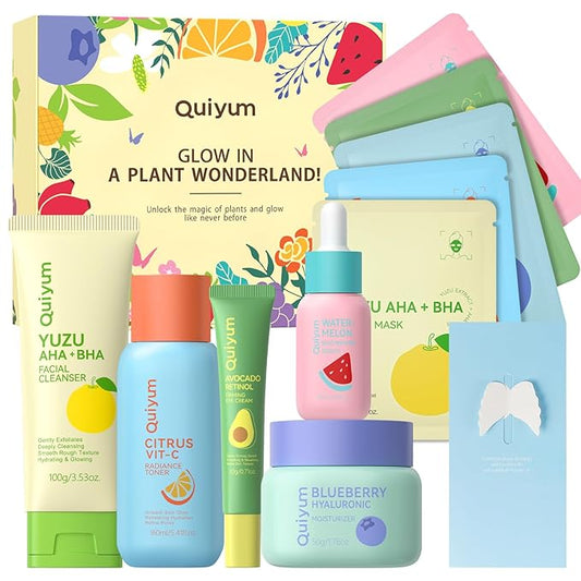 Fruit Skin Care Sets, Routine Skincare with Facial Mask, Beauty Skincare for women, Facial Care, Hydration, Moisturizing, Oil Control, Glow Up, Teen Girl Gifts Trendy Stuff, Spa-Like at Home