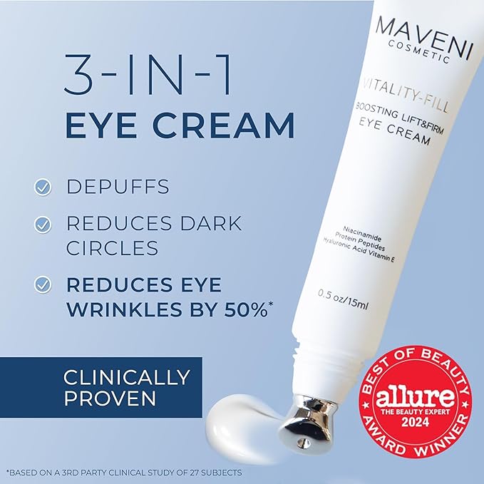 Vitality-Fill Boosting Eye Cream, Natural Anti Aging Under Eye Cream Lift & Firm,Reduce Wrinkles,Fine Lines,and Under Eye Bags,Dark Circles Under Eye Cream
