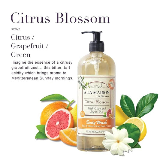 A LA MAISON Body Wash, Citrus Blossom, 25.36 Fluid Ounce, 2Pack