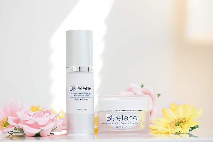 Anti Aging Daily Moisturizer, Bluelene. Revolutionary Anti Wrinkle Face Cream with Methylene Blue, Suitable for Sensitive Skin