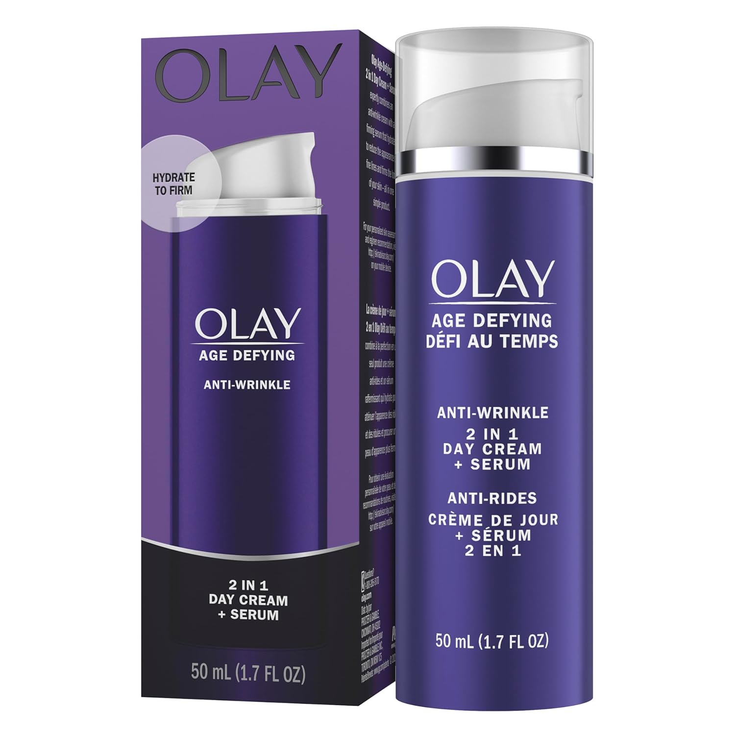 Age-Defying Face Serum & Day Cream 2-in-1, 1.7 oz