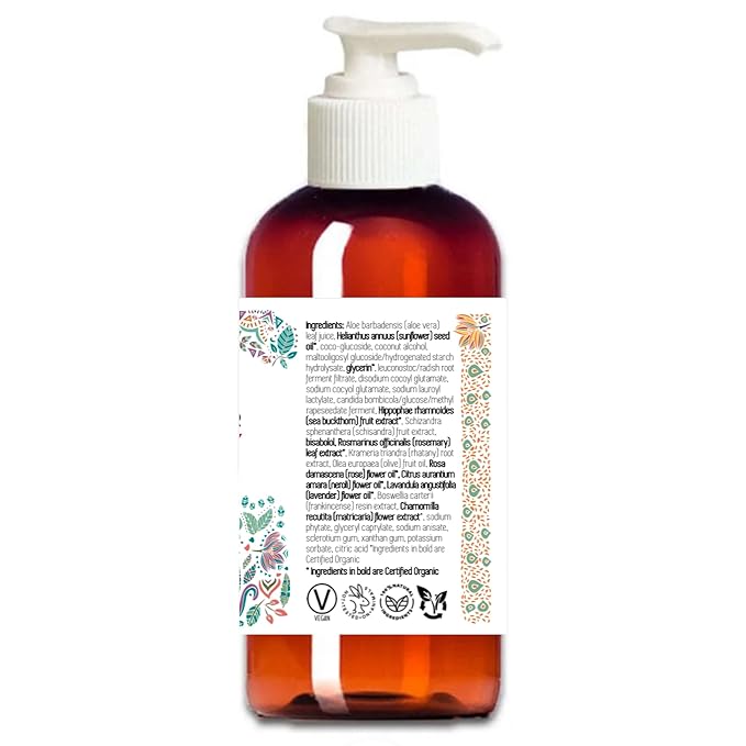 Sea Buckthorn Milky Face Wash – Gentle Daily Facial Cleanser with Aloe Vera – Brightening, Non-Drying, pH-Balanced Formula for Sensitive Skin & Pores – Natural Hydrating Skincare