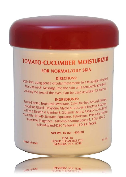 Tomato Cucumber Moisturizer Hydrating Face Moisturizer to Nourish Dry Skin Face Cream to Minimize Wrinkles Tighten Pores & Balance pH Level 16 Oz