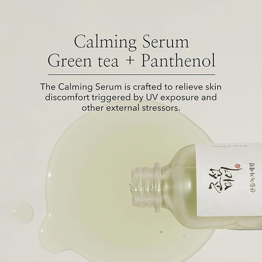 Beauty of Joseon Calming Serum Green Tea Panthenol Soothing, Moisturizing Sensitive, Acne-Prone, UV Irritated Skin, Daily Korean Skin Care for Men and Women, 30ml 1 fl.oz