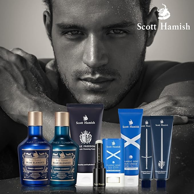Scott Hamish Claymore Moisture Hand Cream - Hand Moisturizer for Men - Moisturizing Hand Cream for Dry, Cracked Hands with Shea Butter & Milk Thistle – Bergamot Mandarin and Musky Scent, 1.69oz.