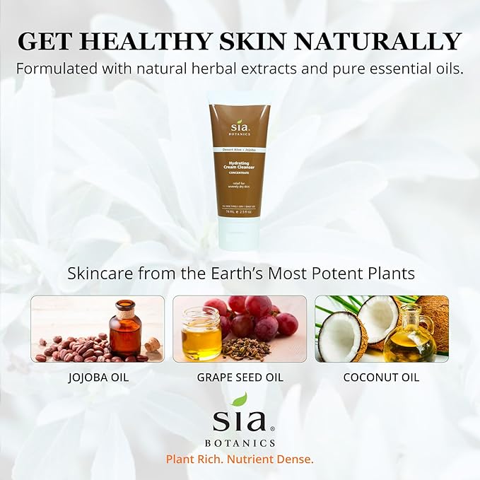 Restoring Face Cream (65g/2.3oz Glass Jar) | Facial Moisturizer w/Aloe Vera, Jojoba, Avocado | Natural, Clean, Botanical Skincare for Women