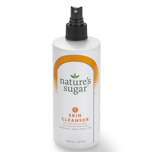 Nature's Sugar - Skin Cleanser - Prewax Care & Skin Prep – Precleanse Spray Supports Clean Removal & Paste Adhesion – All Natural Pre Wax & Brazilian Waxing Formula for Estheticians & Home Use – 355mL