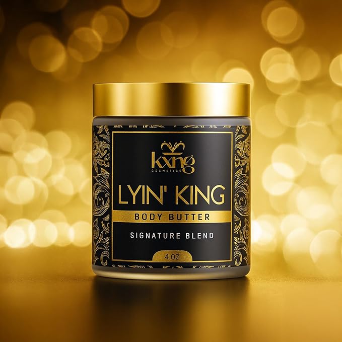 KXNG Cosmetics, Body Butter, Organic Skin Care for Men and Women, Body Moisturizer Lotions and Creams, Raw Shea Butter, Cocoa Butter, Mango, Coconut Oil, Hand, Foot, All Skin Types (Lyin’ King)