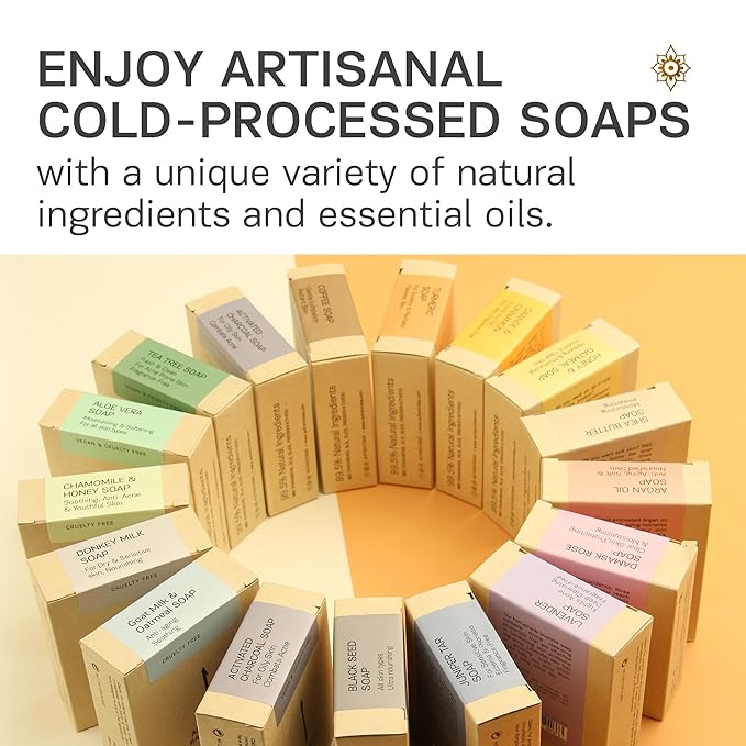 AUTHENTIC BATH & SOAP - Black Seed Oil Bar Soap (Handmade, 2 Pack) - Natural, Cold Processed, Deep Cleansing, Exfoliating Black Seed Grits, Moisturizing Vegan Soap Bar for Face, Body. 4.2 Oz Each