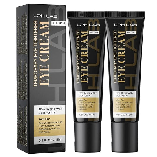 Temporary Eye Tightener Eye Cream, Instant Reduces Under-Eye Bags, Dark Circles&Puffiness, Anti Aging Fine Lines, Firm That Delicate Skin Under Your Eyes 0.5 oz - 2 pcs