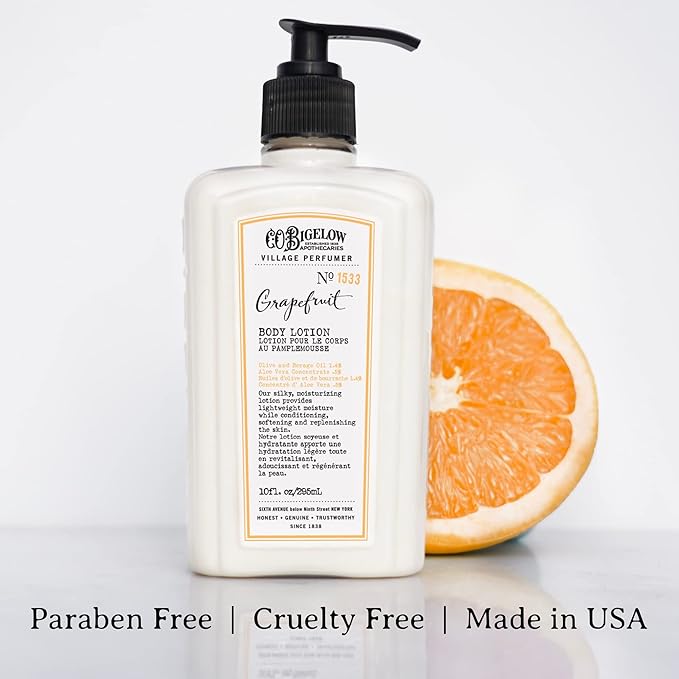 C.O. Bigelow Grapefruit Apothecary Duo Hand Care Gift Set, Hand Wash & Body Lotion, Liquid Soap & Moisturizing Lotion, Set of 2, 10 Fl Oz