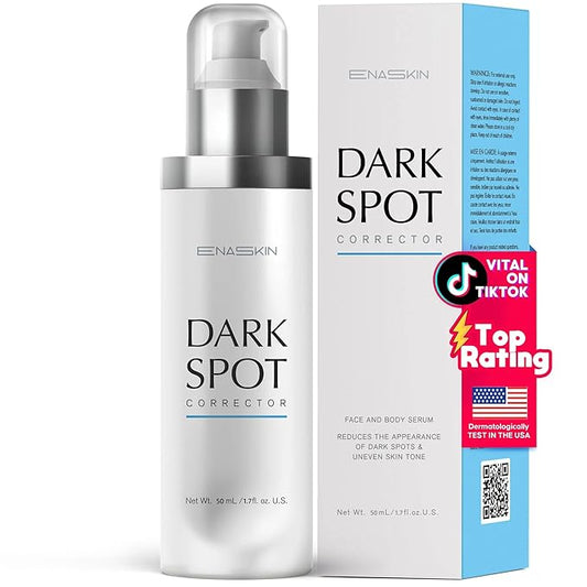 EnaSkin Dark Spot Remover for Face and Body: Advanced Formula Spot Corrector Cream to Fade Age Spots, Sun Spots, Freckles, Melasma, and Brown Spots for Women and Men (1.7 Oz)