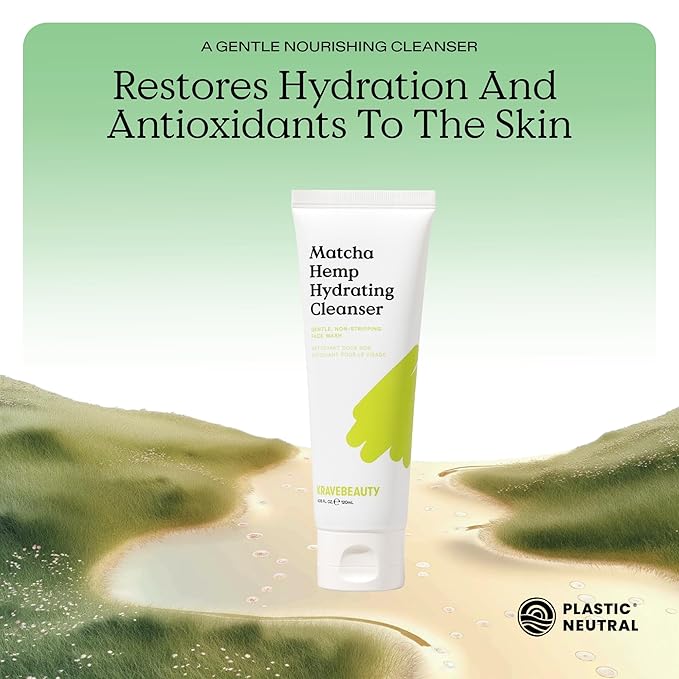 KraveBeauty Cleanse + Protect Duo, Contains Matcha Hydrating Cleanser + Beet The Sun, Gentle Face Wash & Chemical Non-Greasy SPF, Daily Skincare Essentials, Vegan & Cruelty Free, 4.05 fl oz 1.7 fl oz