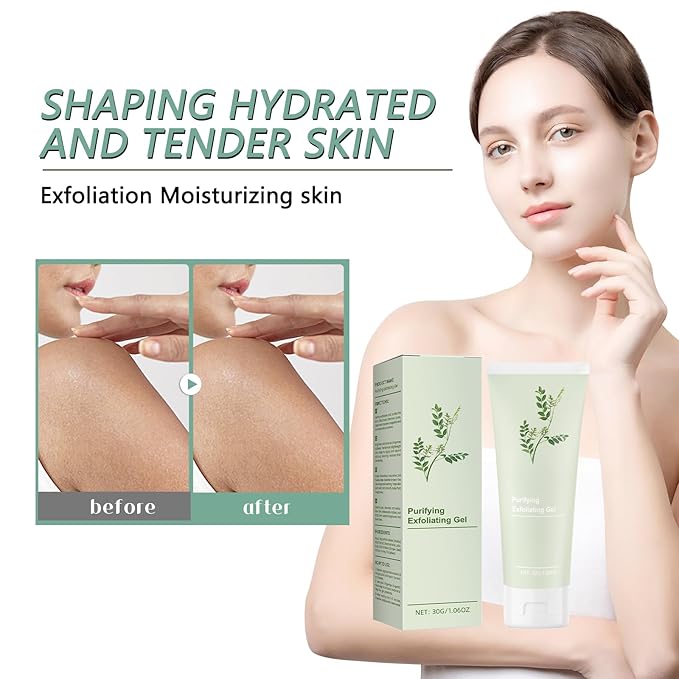 Purifying Exfoliating Gel, 2PCS Deep Cleansing Face and Body Exfoliating Scrub Gel, Advanced Purifying Exfoliatings Moisturizing Scrub for All Skin Types
