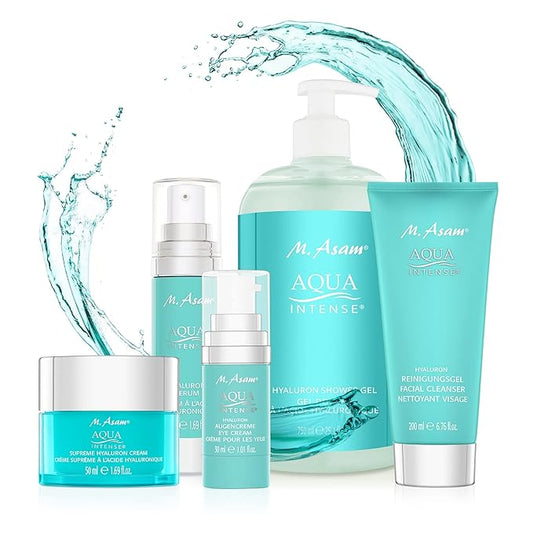 M. Asam Aqua Intense Hand Cream – Hand Moisturizer with Hyaluronic Acid & Replenishing Properties, helps heal cracked skin & prevent further damage, for all skin types, 3.38 Fl Oz