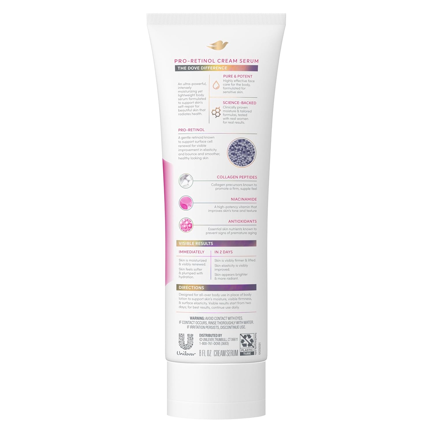 Dove Pro-Retinol Firming Cream Serum, 8 oz