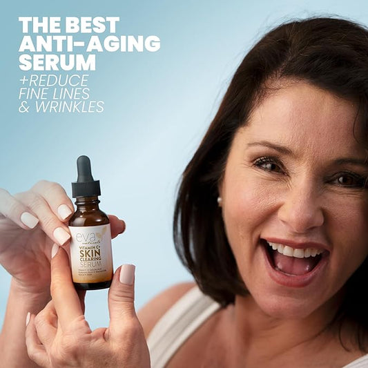 Vitamin C Serum for Face with Retinol & Salicylic Acid – Skin Clearing Acne Spot Treatment with Niacinamide, Hyaluronic Acid, MSM – Anti-Aging Facial Serum for Dark Spots and Blemishes