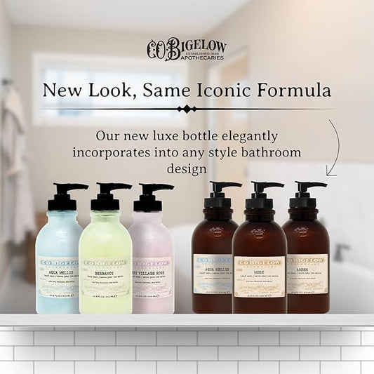 C.O. Bigelow Musk Hand Wash, Iconic Collection Liquid Hand Soap with Shea Butter, Glycerin, Aloe Vera, 10.5 Fl Oz