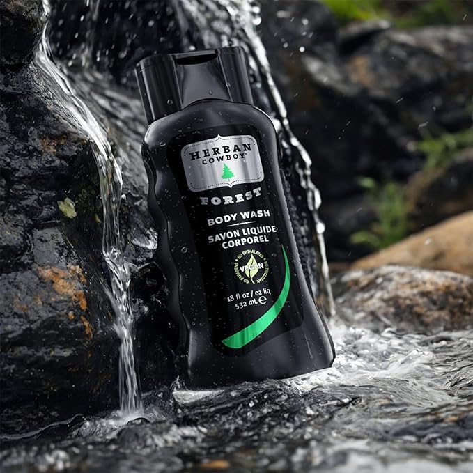 Herban Cowboy Forest Body Wash with Hints of Cedar, Mandarin, and Black Pepper (18 fl oz)