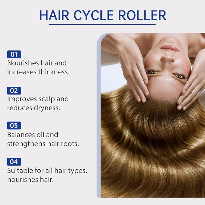 3% Rosemary Oil Hair Growth Serum Roll-On 30ml with Redensyl & Anagain, DHT-Blocking Scalp Treatment to Reduce Hair Fall & Help Thicker, Fuller Hair for Women & Men