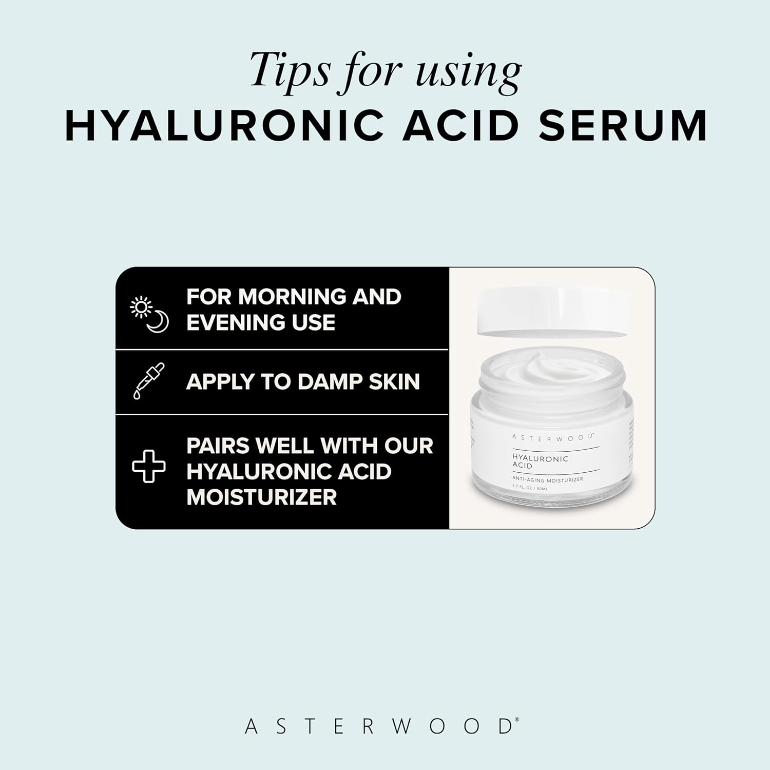 Hyaluronic Acid Serum for Face – Anti-Aging, Hydrating & Plumping Facial Serum for Dry, Sensitive & Mature Skin | Fragrance-Free, Non-Greasy | 8 Fl Oz