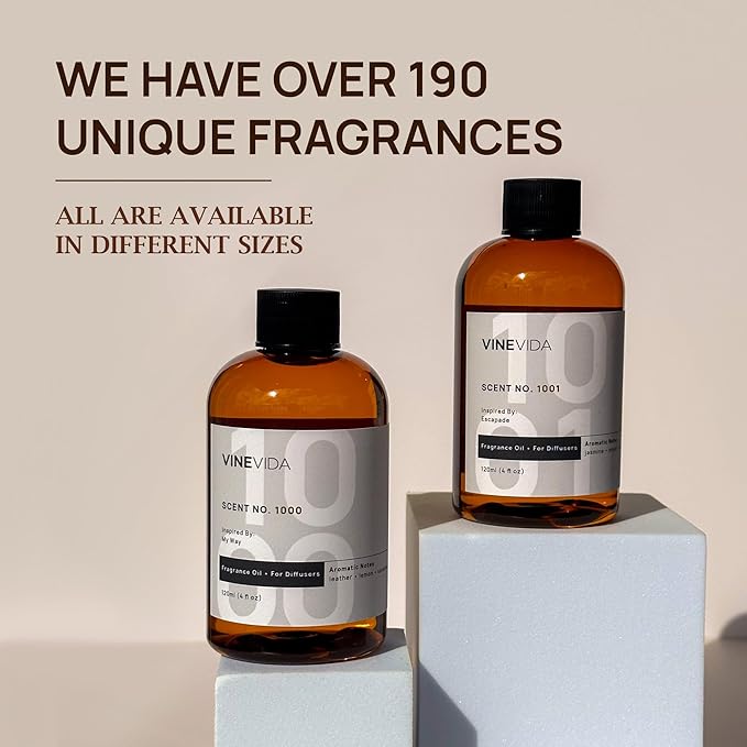 VINEVIDA [128 Fl Oz] Scent NO.1001 Inspired by Escapade Fragrance Oil for Cold Air Diffusers, Aromatic Notes of Jasmine Musk, Essential Oils for Diffuser Oil Refill & Air Freshener Room Spray