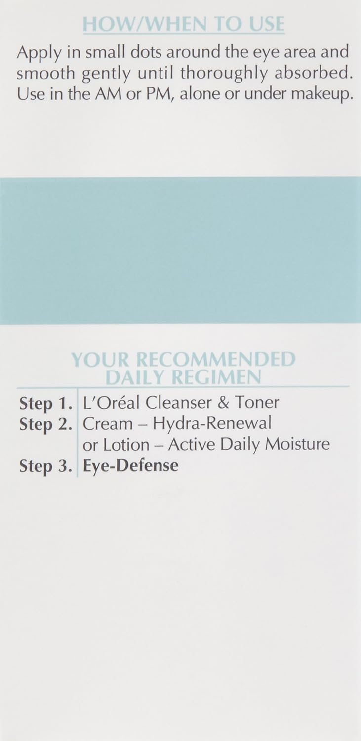 L'Oreal Paris Eye Defense Cream with Caffeine & Hyaluronic Acid