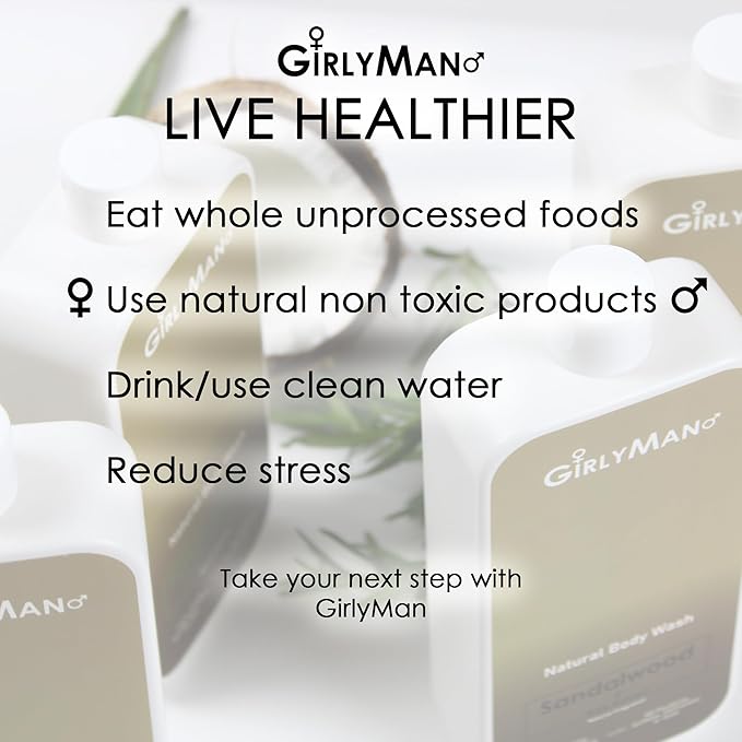 GirlyMan Natural Body Wash - Made with Olive Oil & Aloe Extract, No Artificial Fragrance, PH Balanced, Gentle Formula, Nourishing Ingredients, Family Owned (Lavender)