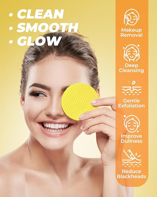 Turmeric and Kojic Acid Cleansing Face Pads – Turmeric Exfoliating Face Scrub Pads, 50 Pcs, for Mild Cleansing Exfoliation Oil Control, Suitable for All Skin Types