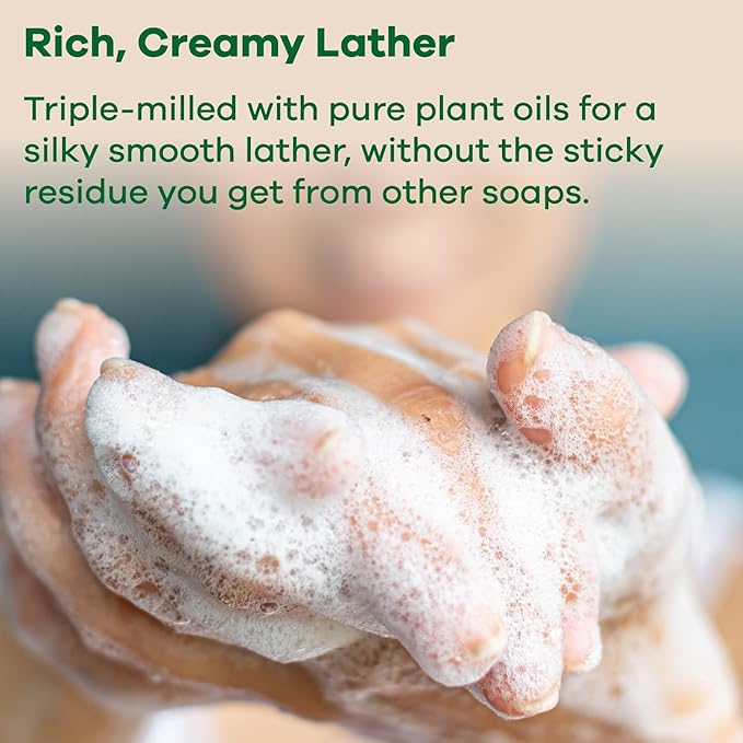 Australian Botanical Soap 6.5 OZ Pack of 4, Goat Milk Soap Bars with Soya Bean Oil, Enriched with Organic Shea Butter, Suitable for All Skin Types