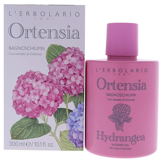 L'Erbolario Shower Gel – Moisturizing Body Wash for Daily Cleansing – Protective Body Soap with Sophisticated Perfume - Hydrangea - 10.1 oz