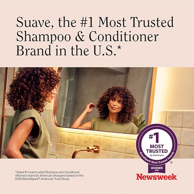 Suave Almond Shea Butter Moisturizing Shampoo 2-Size Bundle, Clarifies & Replenishes Dry, Damaged Hair