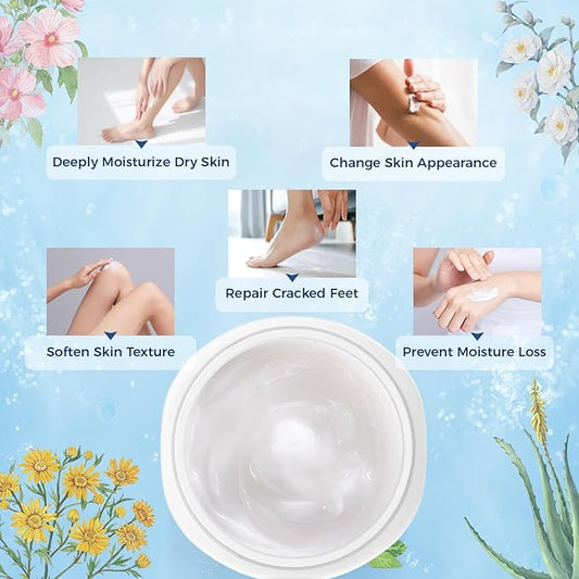 OUKEYA Urea Cream 42% plus Salicylic Acid 2% Net 350g for Dry Cracked Feet, Heels, Knees, Elbows, Hands Repair Treatment.Moisturizes and Removes Corns,Calluses,Dead Skin,and Softens Toenails