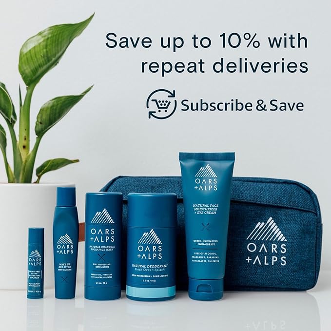 Oars + Alps Men's Moisturizing Body and Face Wash, Skin Care Infused with Vitamin E and Antioxidants, Sulfate Free, Alpine Tea Tree, 3 Pack