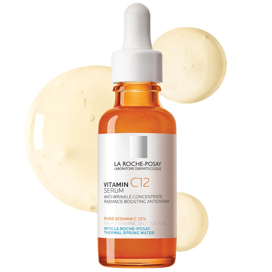 La Roche-Posay Pure 12% Vitamin C Face Serum – Brightening & Anti-Aging Serum with Hyaluronic Acid & Salicylic Acid for Radiance & Wrinkle Reduction