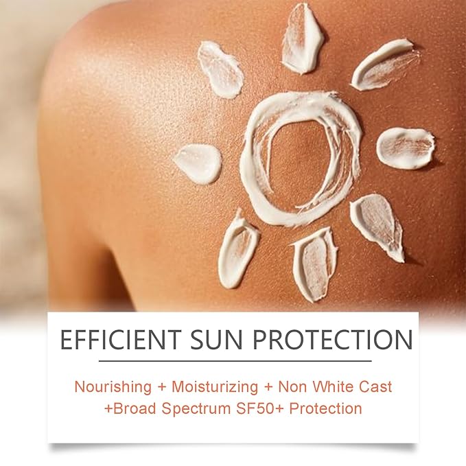 Natural Mineral Sunscreen SPF 50 - Natural Tallow & Zinc Oxide, Beef Tallow Sunscreen for Face & Body SPF 50, Lightweight under Makeup, No Sticky Travel Essentials, Summer Essentials