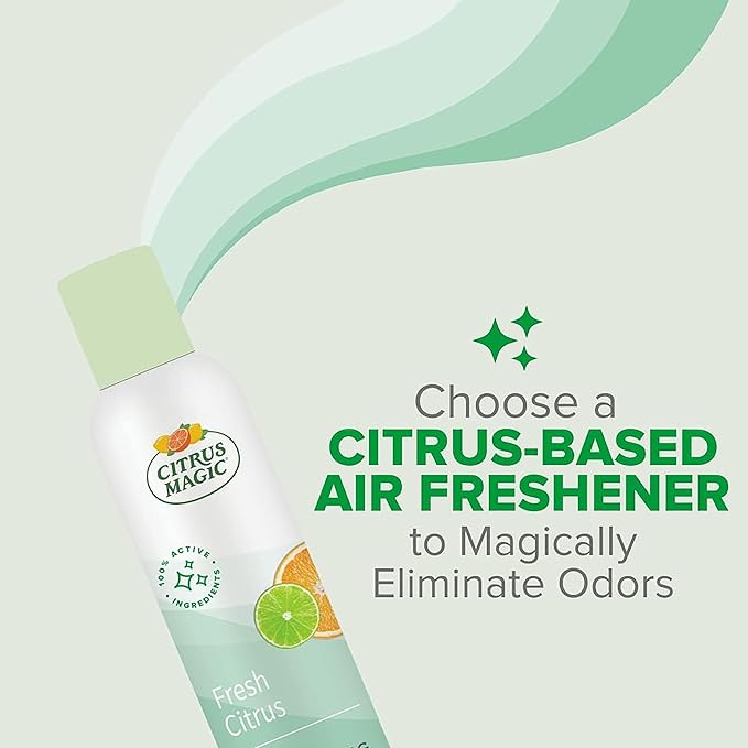 Citrus Magic Odor Eliminating Air Freshener Spray, Fresh Citrus, 6-Ounce, Pack of 2