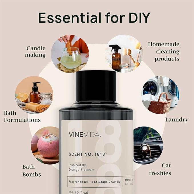 VINEVIDA [4 Fl Oz] Apple Hot Baked Pie Fragrance Oil for Cold Air Diffusers, Fall Essential Oils for Diffuser Oil Refill & Air Freshener Room Spray