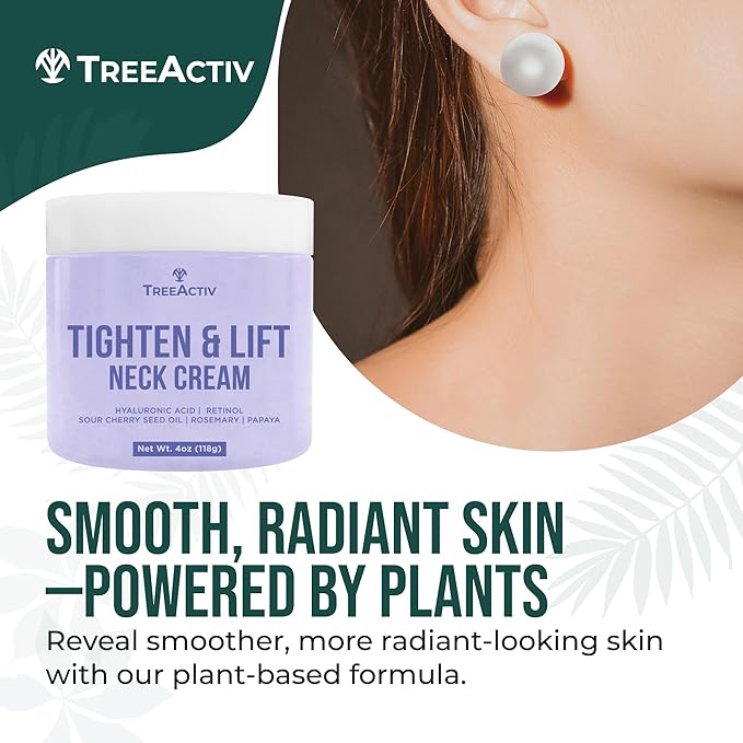 Neck Firming Cream with Hyaluronic Acid, Collagen and Cupuacu Butter Firming Lifting Neck Cream for Wrinkles and Crepe Skin Neck Wrinkle Cream and Moisturizer for Smoother-Looking Skin (4oz)